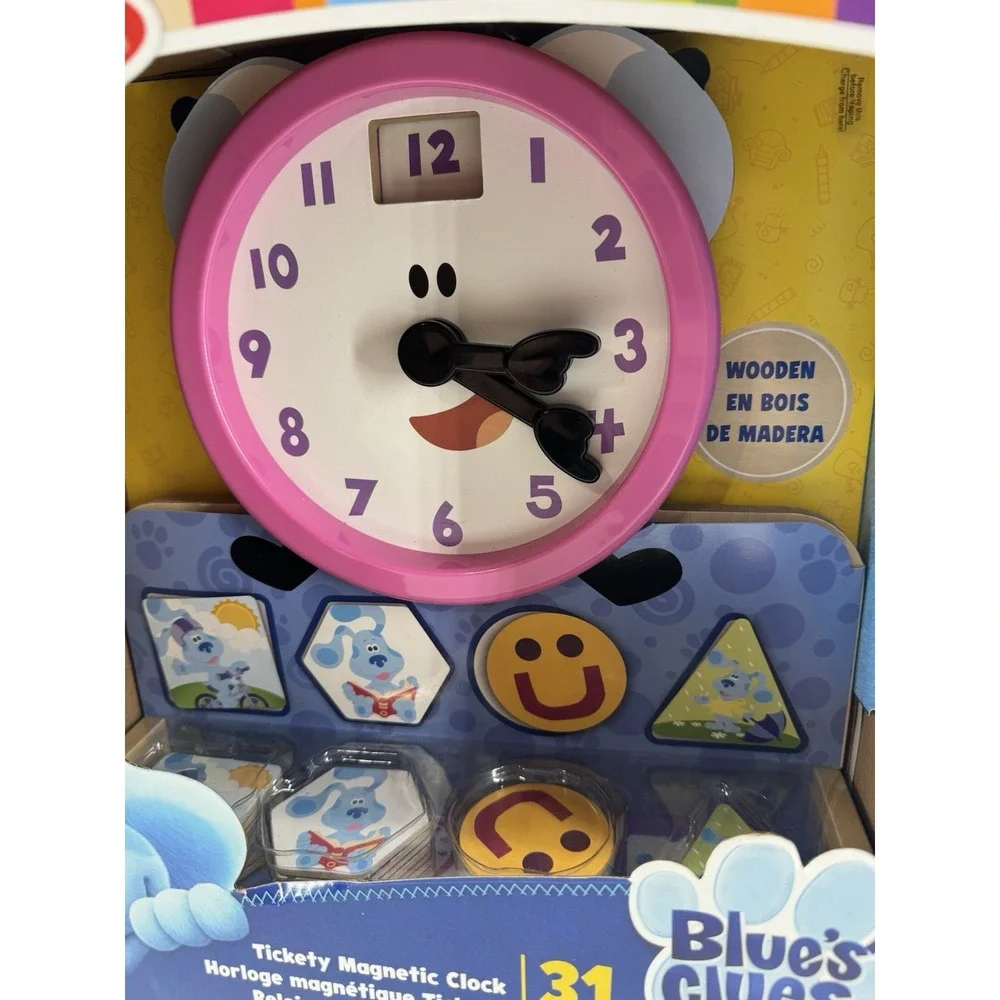 Melissa & Doug Blues Clues & You! Tickety Tock Magnetic Clock Toy 31 pcs NEW